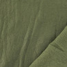 Tissu Crêpe Satiné Uni Texturé Kaki - Maison Klem
