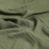 Tissu Crêpe Satiné Uni Texturé Kaki - Maison Klem