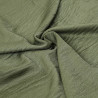Tissu Crêpe Satiné Uni Kaki - Maison Klem