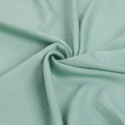 Tissu Crêpe Satiné Uni Vert Clair - Maison Klem