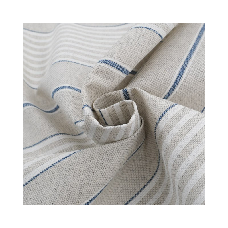 Linen Effect Coating 140 rainbow raja blue