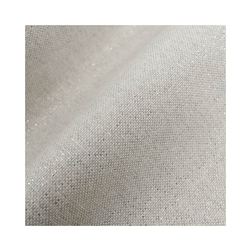 Effet Lin Lurex Enduit 160 Gris Argent - Maison Klem