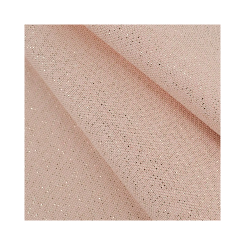Effet Lin Lurex Enduit 160 Rose Or - Maison Klem