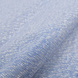 Effet Lin Lurex Enduit 160 Bleu Argent - Maison Klem