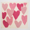 Panneau Punch Needle Cœurs Roses 45*45 - Maison Klem