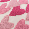 Panneau Punch Needle Cœurs Roses 45*45 - Maison Klem