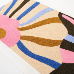 Panneau Punch Needle Flower Rose Bleu 40*60 - Maison Klem