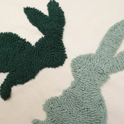 Panneau Punch Needle Lapinou 45*45 - Maison Klem