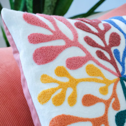 Panneau Punch Needle Corail 45*45 - Maison Klem