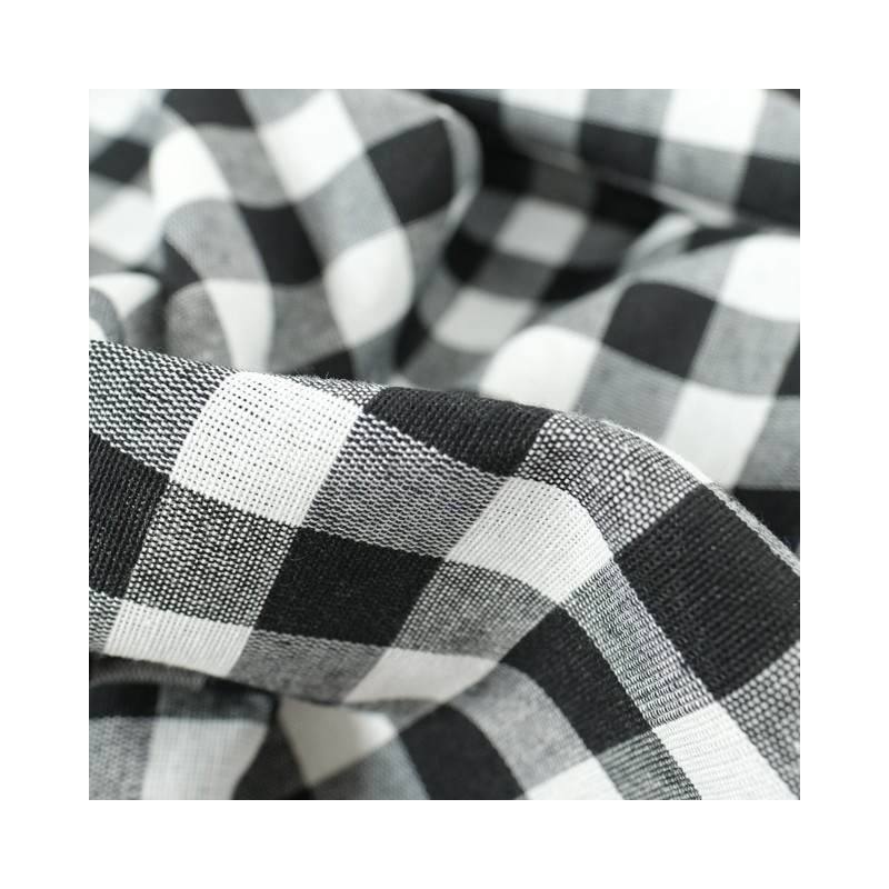 Vichy Grande Largeur Noir - Maison Klem