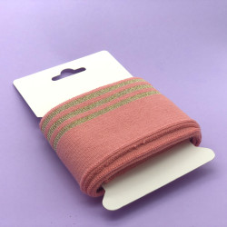 Rib Cuff Trim - Salmon Gold - Maison Klem