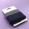  Rib Cuff Trim - Navy Silver - Maison Klem
