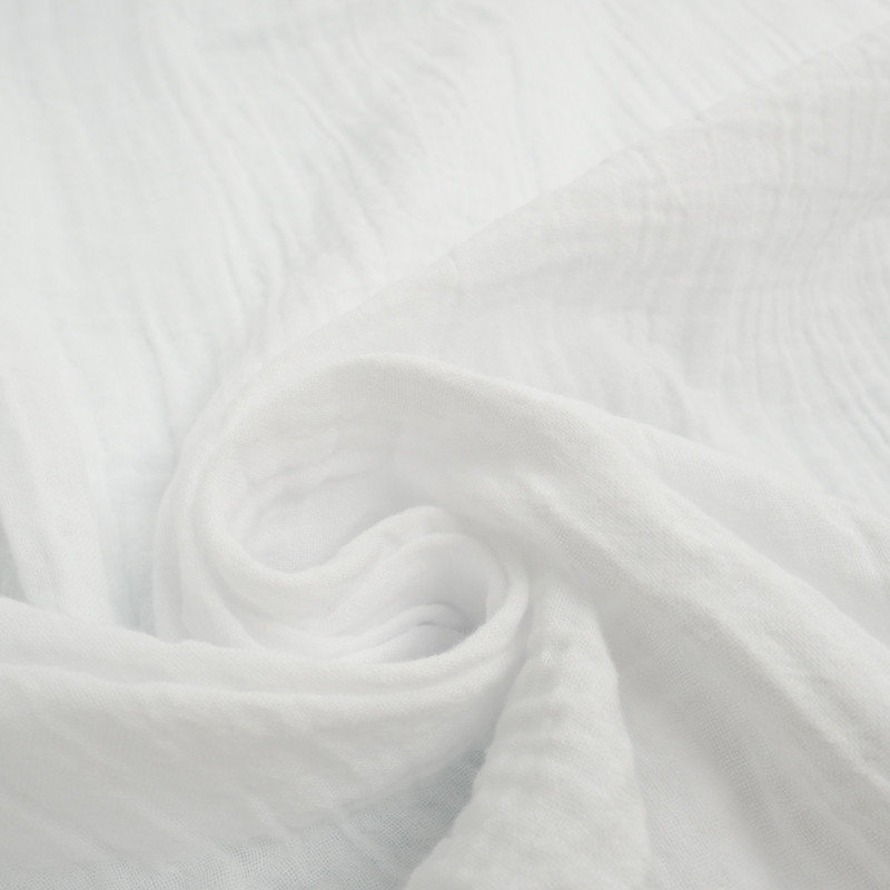 Double Gaze Bio 130CM Blanc - Maison Klem