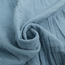 Double Gaze Bio 130CM Bleu De Mer - Maison Klem