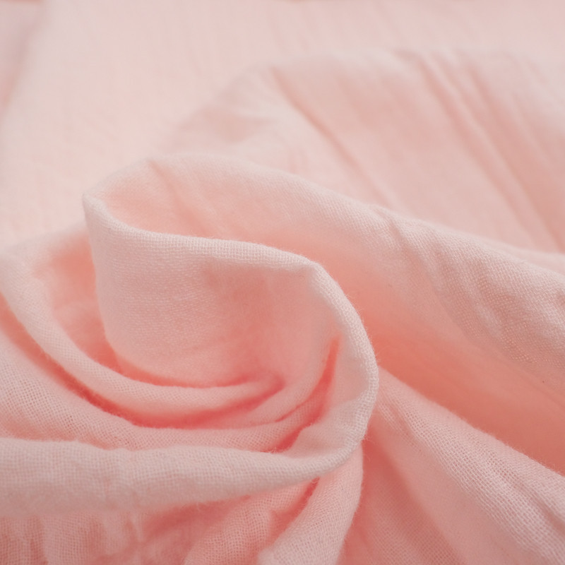 Double Gaze Bio 130CM Rose Dragée - Maison Klem