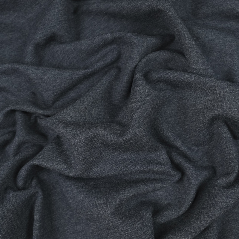 Molleton Jersey Mélange Denim - Maison Klem