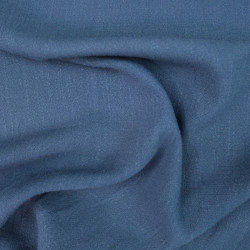 Lin Lavé Viscose Bleu Jean - Maison Klem