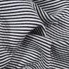 Matelassé Piqué Envers Rayures Ecru Noir - Maison Klem