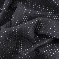 Matelassé Piqué Envers Rayures Ecru Noir - Maison Klem