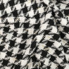 Tissu Tweed Bouclettes Pied de Poule Noir Blanc Et Or - Maison Klem