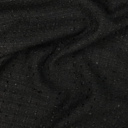 Tissu Tweed Bouclettes Noir - Maison Klem