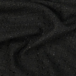Tissu Tweed Bouclettes Noir - Maison Klem