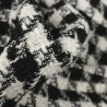 Tissu Tweed Bouclettes Pied De Poule Noir Et Blanc - Maison Klem