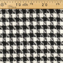 Tissu Tweed Bouclettes Pied De Poule Noir Et Blanc - Maison Klem