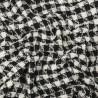 Tissu Tweed Bouclettes Pied De Poule Noir Et Blanc - Maison Klem