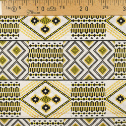 Tissu Wax Lurex Noir Et Jaune - Maison Klem