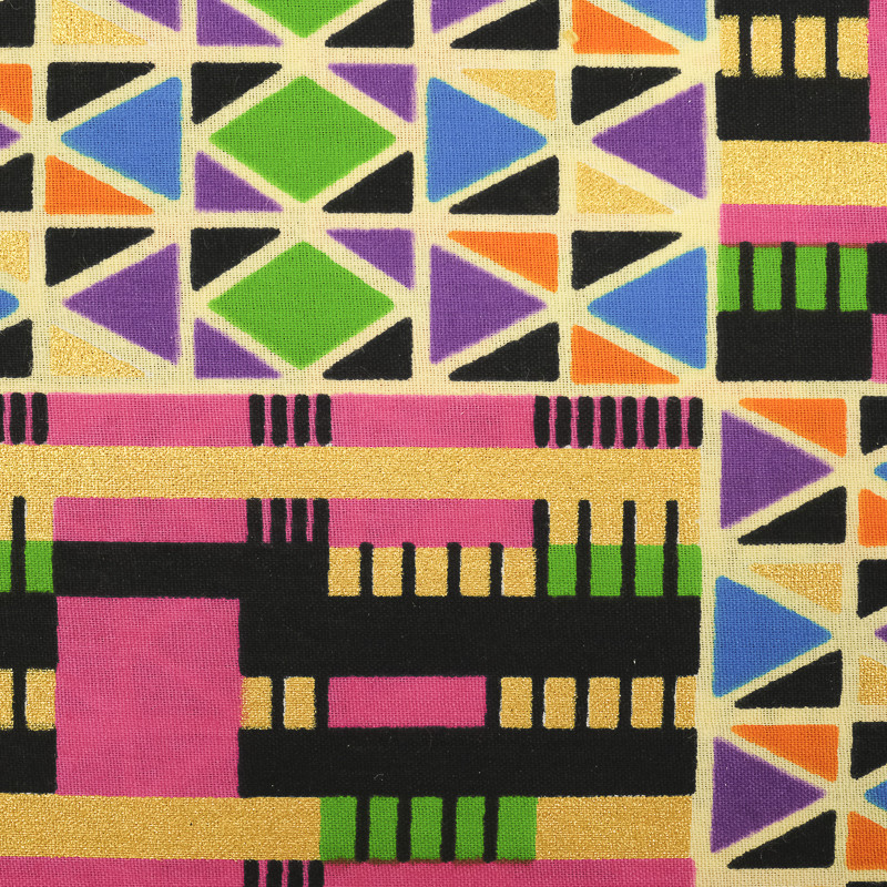 Tissu Wax Lurex Rouge Et Vert - Maison Klem