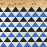 Tissu Wax Lurex Triangles Bleus Et Noirs - Maison Klem