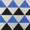 Tissu Wax Lurex Triangles Bleus Et Noirs - Maison Klem