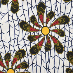 Tissu Wax Fleur Soleil - Maison Klem
