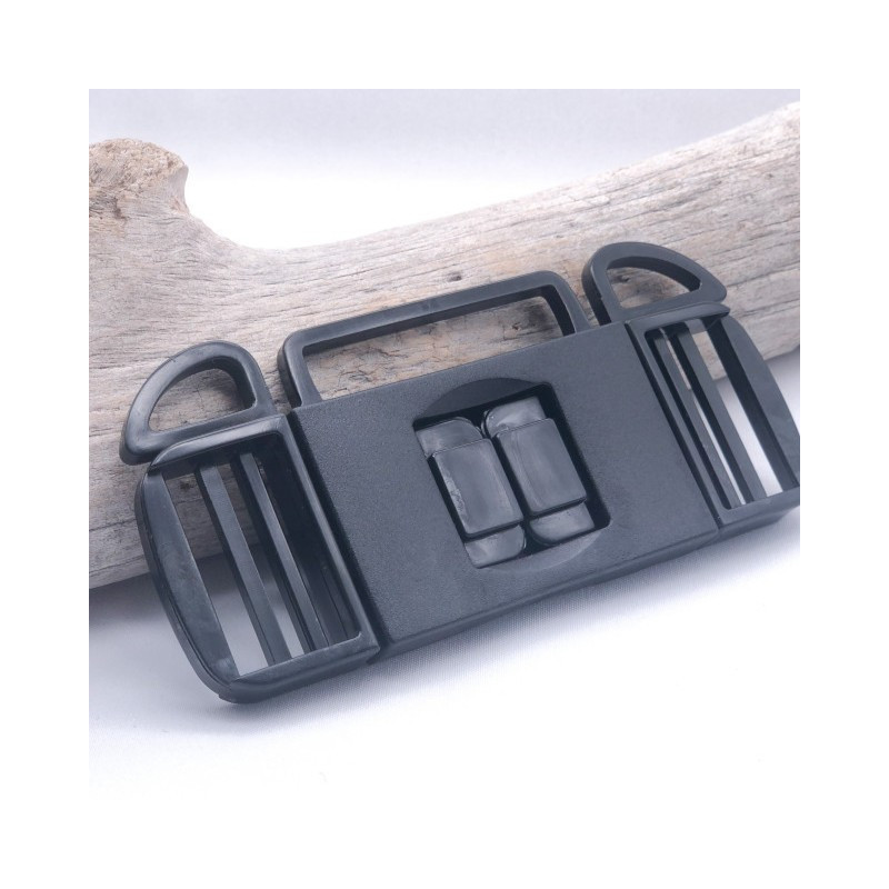 Black 3-Way Plastic Buckle