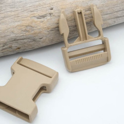 Beige clip buckle, 30 mm