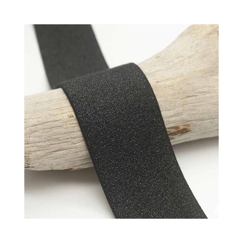 40MM Black Lurex Elastic