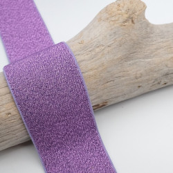 Elastique Lurex 40MM Violet - Maison Klem