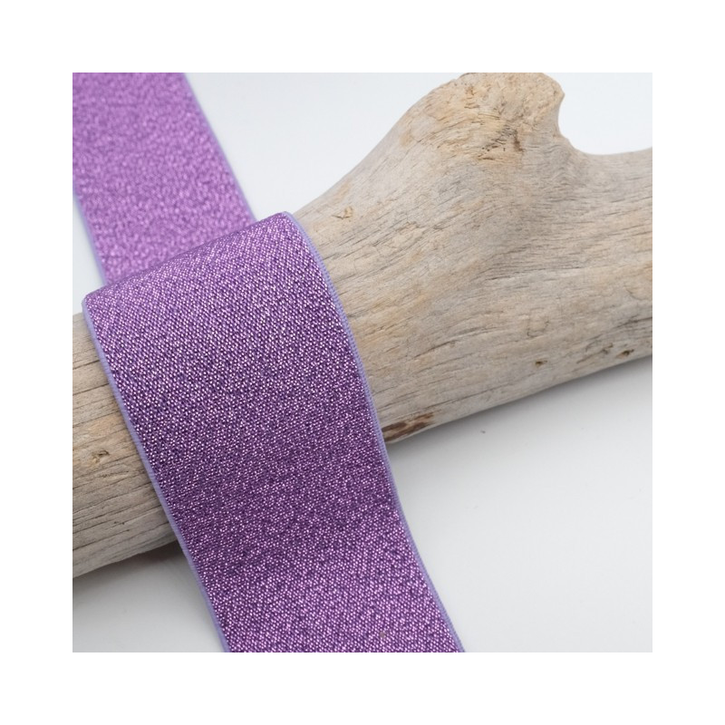 40MM Violet Lurex Elastic