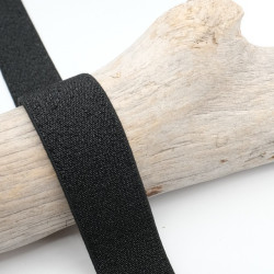 25MM Black Lurex Elastic