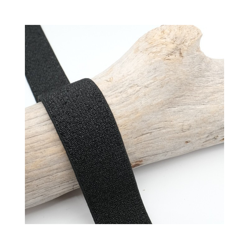25MM Black Lurex Elastic