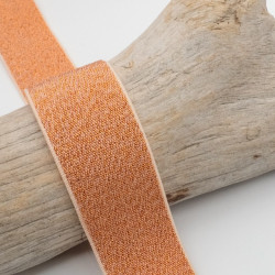25MM Orange Lurex Elastic