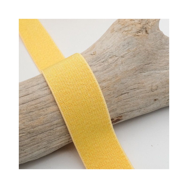Elastique Lurex 25MM Jaune - Maison Klem
