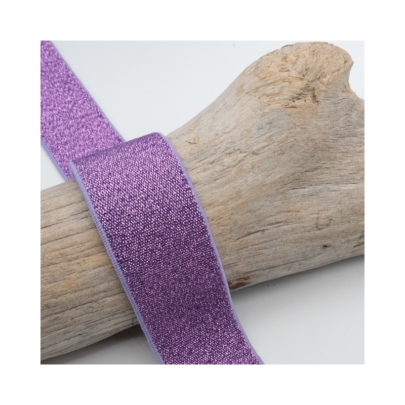 25MM Violet Lurex Elastic