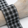 40MM Square Silver and Black Lurex Elastic Design