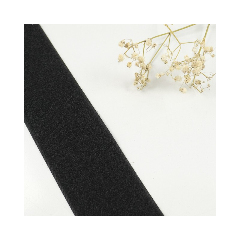 Ruban Auto Agrippant Adhésif 50MM Noir Velours - Maison Klem