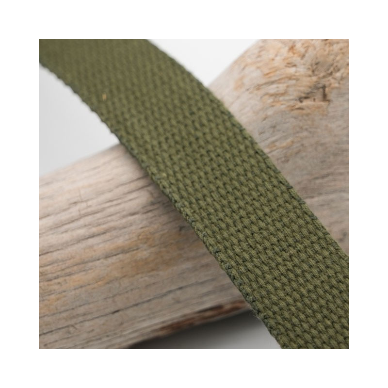 Sangle Coton 30MM Kaki - Maison Klem