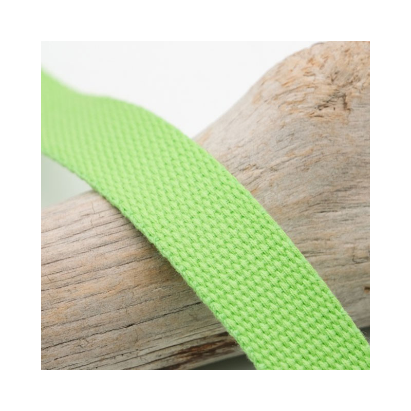 Sangle Coton 30MM Vert Fluo - Maison Klem