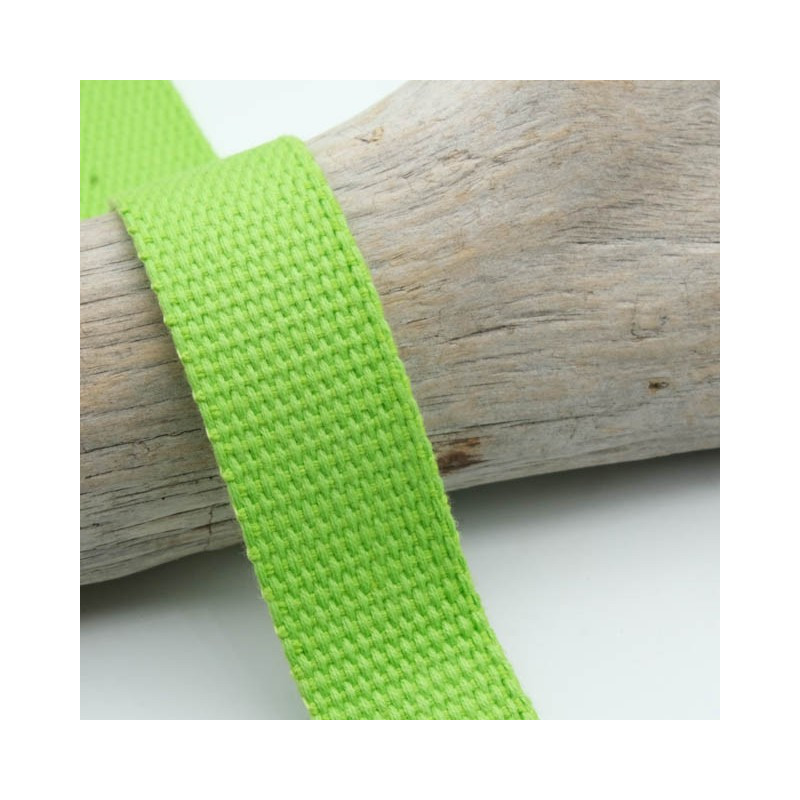 Sangle Coton 25MM Vert Anis - Maison Klem