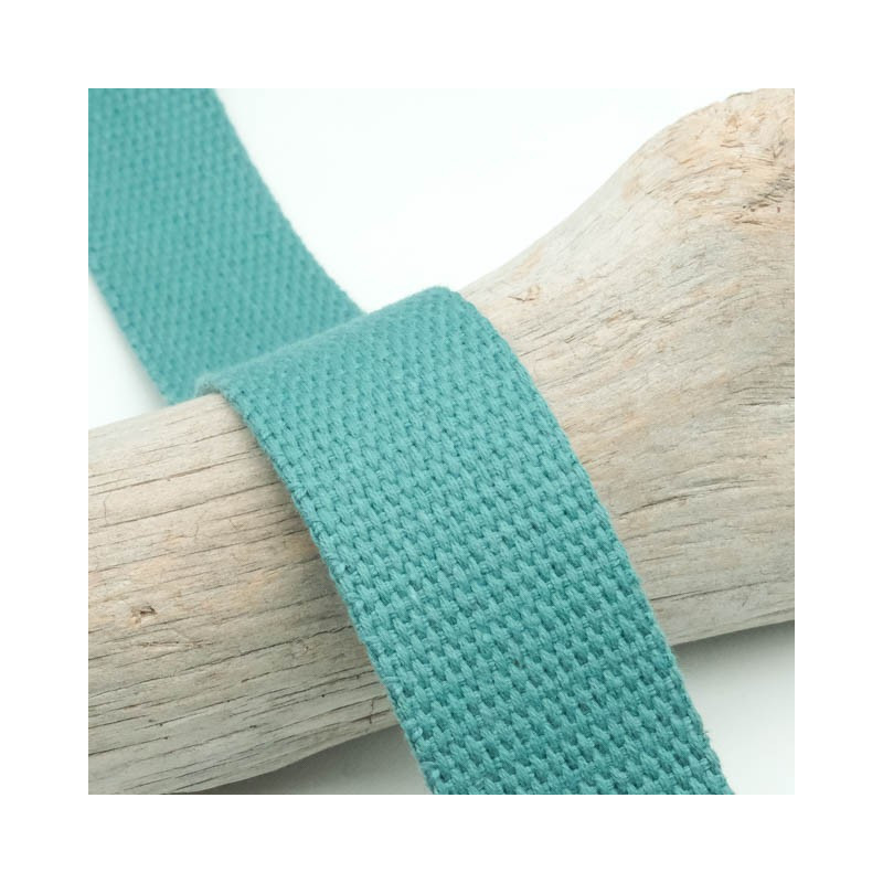 Sangle Coton 25MM Bleu Canard - Maison Klem